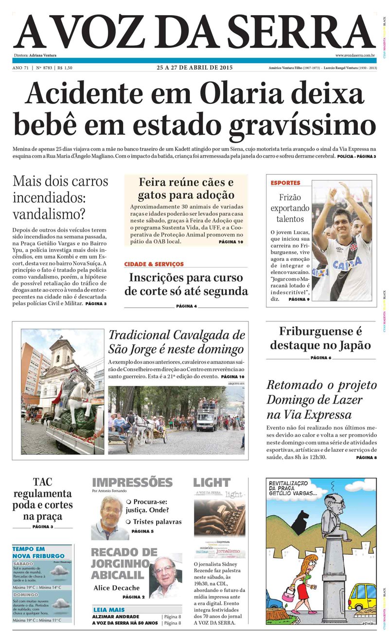 Jornal a Voz da Serra 25/04/2015