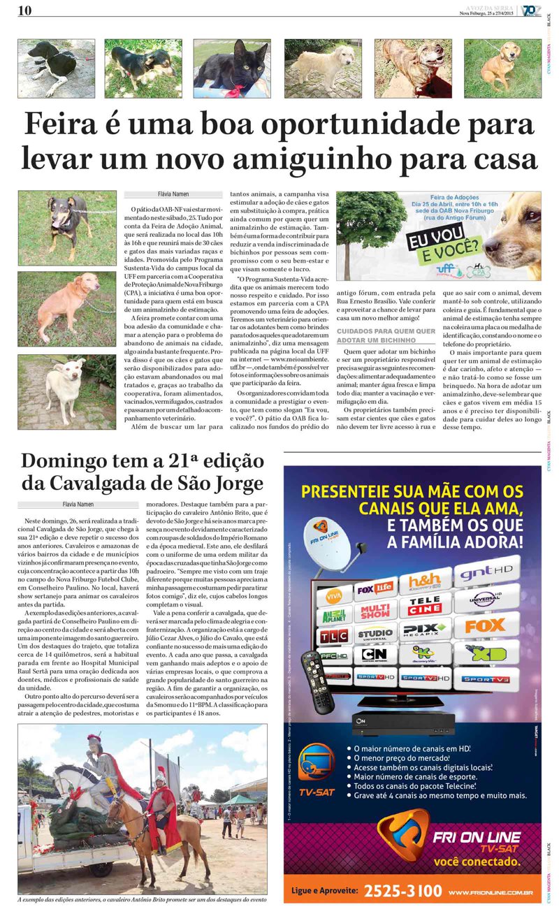 Jornal A Voz da Serra 25/04/2015