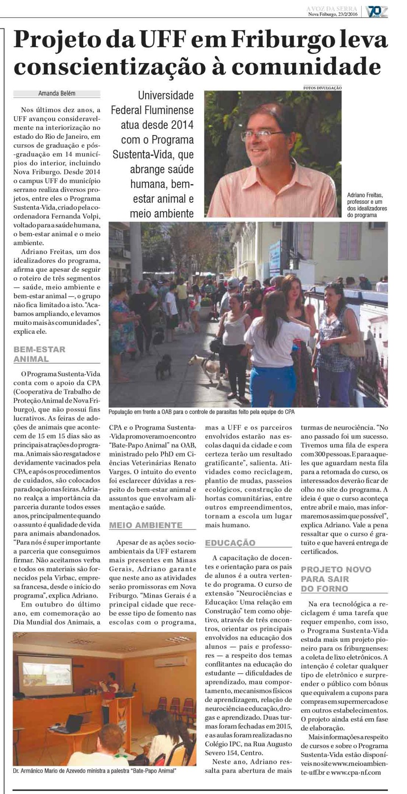 Jornal A Voz da Serra 23/02/2016